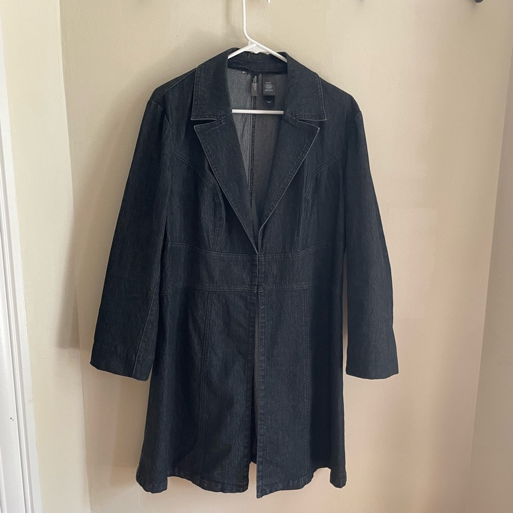 Bisou Bisou Long Denim Jacket - Size XL